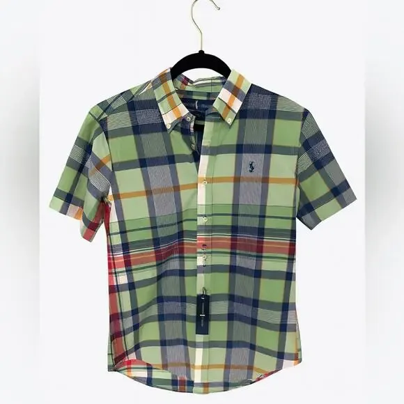 Ralph Lauren Custom Fit Short Sleeve Madras Plaid Shirt – Size S – New with Tags - Picture 2 of 6